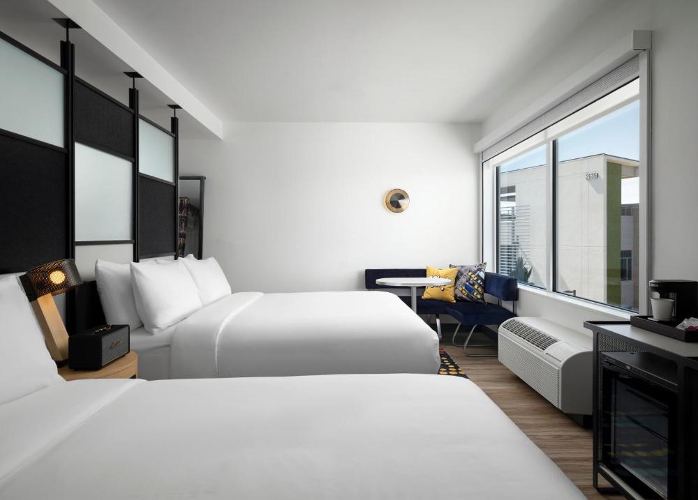 Queen Room with Two Queen Beds, Mobility and Hearing Accessible Transfer Shower interior